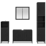 Bathroom Furniture Set 2 pcs Black Oak Engineered Wood 3402529
