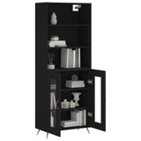 Highboard Black 69.5x34x180 cm Engineered Wood 3189286