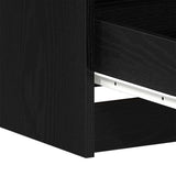 Desk with Drawer Black Oak 140 x 50 x 76 cm Engineered Wood 3329284