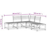 5 Piece Garden Sofa Set Wax Brown Solid Wood Pine 3216957