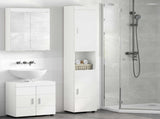 Bathroom Cabinet Set TULUM High Gloss White 37 x 31.5 x 203 cm 880355