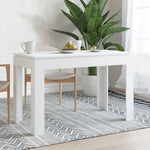 Dining Table White 120x60x76 cm Engineered Wood 800756