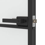 Interior Door Slim Black 83x201.5 cm Tempered Glass and Aluminium 155118