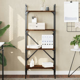 Bookcase 4-Tier Brown Oak 56x31,5x138,5 cm Engineered Wood 833342