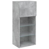 TV Cabinet with LED Lights Concrete Grey 40.5x30x90 cm 837049