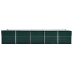 Garden Raised Bed Galvanised Steel 400x80x77 cm Green 47061