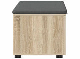 Hall Bench with Cushion with Shelf Sonoma Oak 80 x 38 x 46 cm 891482