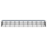 Outdoor Dog Kennel with Roof Steel 18.77 m 3124615