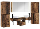 Bathroom Furniture Set 6 pcs Old Wood 100 x 15.5 x 70 cm 3407189