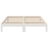 Bed Frame without Mattress White 180x200 cm Super King Solid Wood Pine 859224