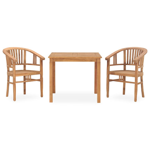 ZNTS 3 Piece Garden Dining Set Solid Teak Wood 3060002