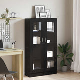 Book Cabinet Black Oak 82.5 x 30.5 x 150 cm Engineered Wood 3329276
