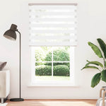 ZNTS Zebra Blind White 120x200 cm Fabric Width 115.9 cm Polyester 4014785