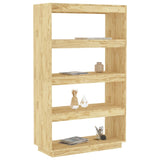 Book Cabinet/Room Divider 80x35x135 cm Solid Pinewood 810889
