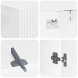 Bathroom Wall Cabinet ARNHEM High Gloss White 30 x 31 x 59 cm 896589