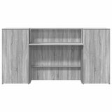 Reception Desk Grey Sonoma 200x50x103,5 cm Engineered Wood 3324219