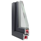 Basement Window "RISOR" 110x50 cm Tilt&Turn DIN Left Anthracite 4108456