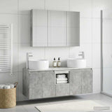 Bathroom Cabinet Set 4 pcs Concrete Grey Engineered Wood 3406538