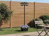3-Head Lamp Post with Planter Black 32 x 32 x 188 cm 42042694