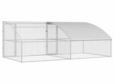 Chicken Cage 2 pcs Silver 400 x 200 x 200 cm Steel and PE 3381107