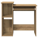Desk with Shelves Artisan Oak 84x40x78 cm Engineered Wood 860453
