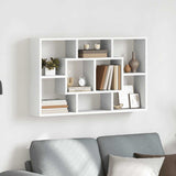 Wall Shelf White 85x16x52.5 cm Engineered Wood 801418