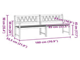 Outdoor Bench Natural 180 x 55.5 x 90 cm Solid Acacia Wood 42028084