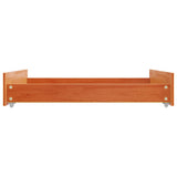 Bed Drawers 2 pcs Wax Brown Solid Wood Pine 847171