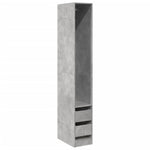 Wardrobe Concrete Grey 30x50x200 cm Engineered Wood 3307741