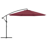 Cantilever Garden Parasol Bordeaux Red Polyester, Metal, Steel 44507