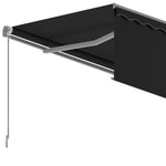 ZNTS Manual Retractable Awning with Blind 3.5x2.5m Anthracite 3069399