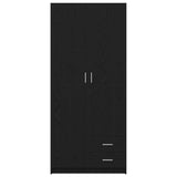 Wardrobe Black Oak 80 x 52 x 180 cm Engineered Wood 862437