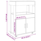 Bar Cart Sonoma Oak 60x39.5x89 cm Engineered Wood 848271