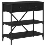 Console Table with Drawer Black Oak 75 x 34.5 x 75 cm Wood 871314