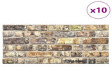 Wall Panels 10 pcs Multicolour 100 x 50 cm EPS Foam 332928