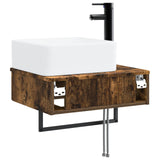 Wall-Mounted Wash Basin Smoked Oak 53 x 35 x 39 cm 890213