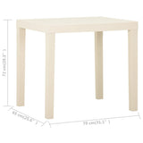 Garden Table White 79x65x72 cm Plastic 315844