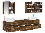 Bathroom Furniture Set 5 pcs Smoked Oak 3406995