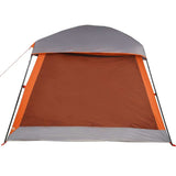 Family Tent Cabin 6-Person Grey and Orange Waterproof 4009568