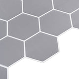 Hexagon Tile 20 pcs Grey 30 x 30 cm Polyurethane and PET 42046229