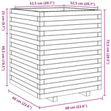 ZNTS Garden Planter 60x60x72.5 cm Impregnated Wood Pine 3282583