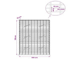 Gabion with 5 mm Wire and 5x10 cm Mesh 100x10x150 cm 3464468
