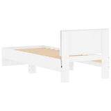 Bed Frame without Mattress with LED Lights White 90x190 cm Single 838834