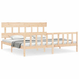 Bed Frame without Mattress Super King Size Solid Wood Pine 3193351