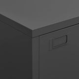 Industrial Storage Chest Anthracite 75x40x115 cm Metal 339630
