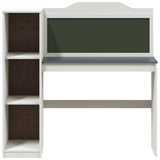 Desk with Open Storage and Chalkboard ROROS White and Grey 42003033
