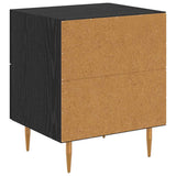 Bedside Cabinet Black Oak 40 x 35 x 47.5 cm Engineered Wood 881999