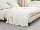 Throw Blankets 6 pcs White 130 x 150 cm Fleece 42016813