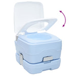 Camping Toilet 2 pcs Blue and White 50.5 x 33 x 103 cm 42001434