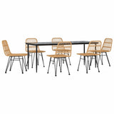 7 Piece Garden Dining Set Poly Rattan 3157878